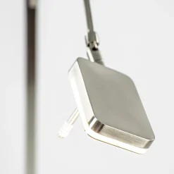 Straluma Strak klassieke leeslamp nikkel met dimbaar LED></noscript> Vloerlampen|Leeslampen