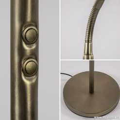 Straluma Strak klassieke leeslamp brons dimbaar></noscript> Vloerlampen|Leeslampen