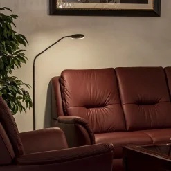 Straluma Strak klassieke leeslamp brons dimbaar></noscript> Vloerlampen|Leeslampen