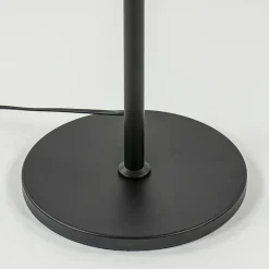 Straluma Strak klassieke vloerlamp zwart met amber glas 30 cm></noscript> Vloerlampen|Klassieke Verlichting