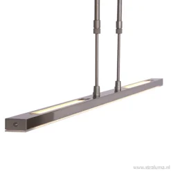 Straluma Strakke hanglamp LED staal incl. dimmer></noscript> Hanglampen|Eettafellampen