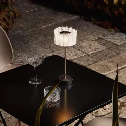 Straluma Tafellamp Accordeon op batterij prisma / zwart></noscript> Eetkamerverlichting|Tafellampen