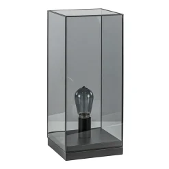 Straluma Tafellamp Askjer mat zwart met smoke glas> Tafellampen|Light and Living