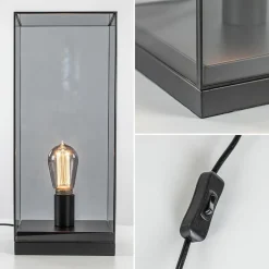 Straluma Tafellamp Askjer mat zwart met smoke glas></noscript> Tafellampen|Light and Living