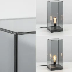 Straluma Tafellamp Askjer mat zwart met smoke glas></noscript> Tafellampen|Light and Living