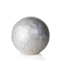 Straluma Tafellamp ball 30 cm rond creme schelpen> Schelpenlampen|Woonkamerlampen