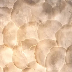 Straluma Tafellamp ball 30 cm rond creme schelpen></noscript> Schelpenlampen|Woonkamerlampen