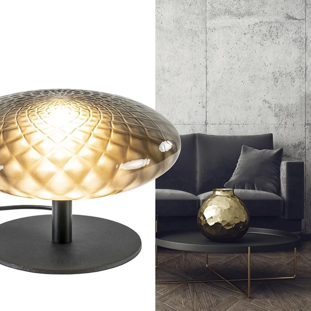 Straluma Tafellamp Bottega 30 zwart/smoke glas> Tafellampen|Design Verlichting