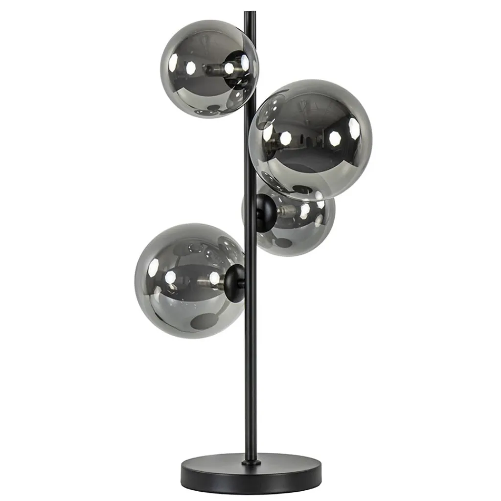 Straluma Tafellamp Calcio 4l zwart + smoke glas> Tafellampen|Retro Verlichting