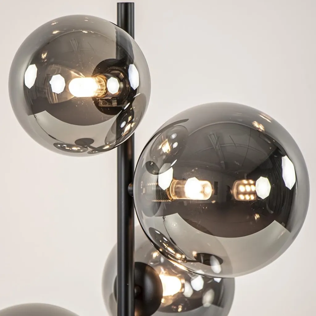 Straluma Tafellamp Calcio 4l zwart + smoke glas> Tafellampen|Retro Verlichting