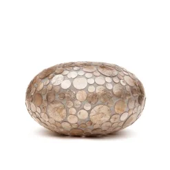 Straluma Tafellamp Coin schelpen ufo gold 40cm> Schelpenlampen|Woonkamerlampen