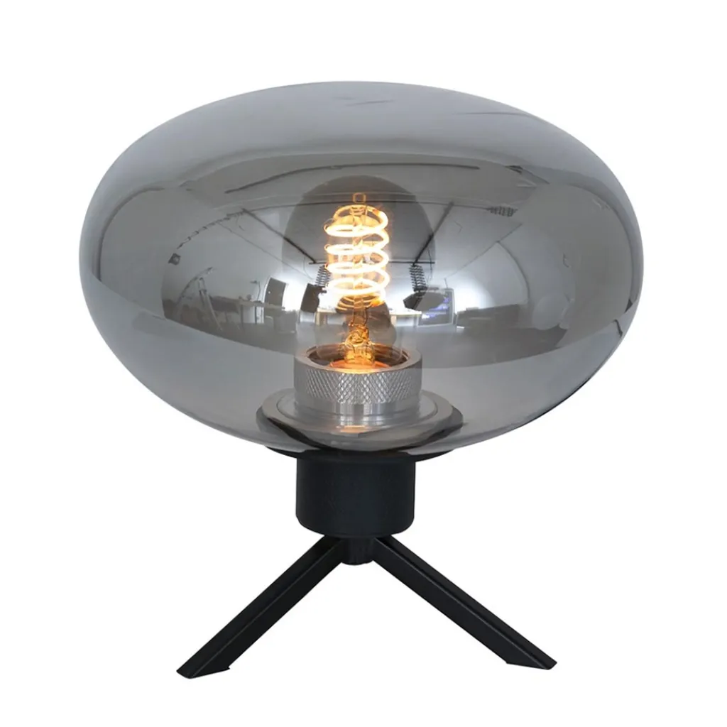 Straluma Tafellamp driepoot ufo smoke glas> Tafellampen|Driepoot lampen