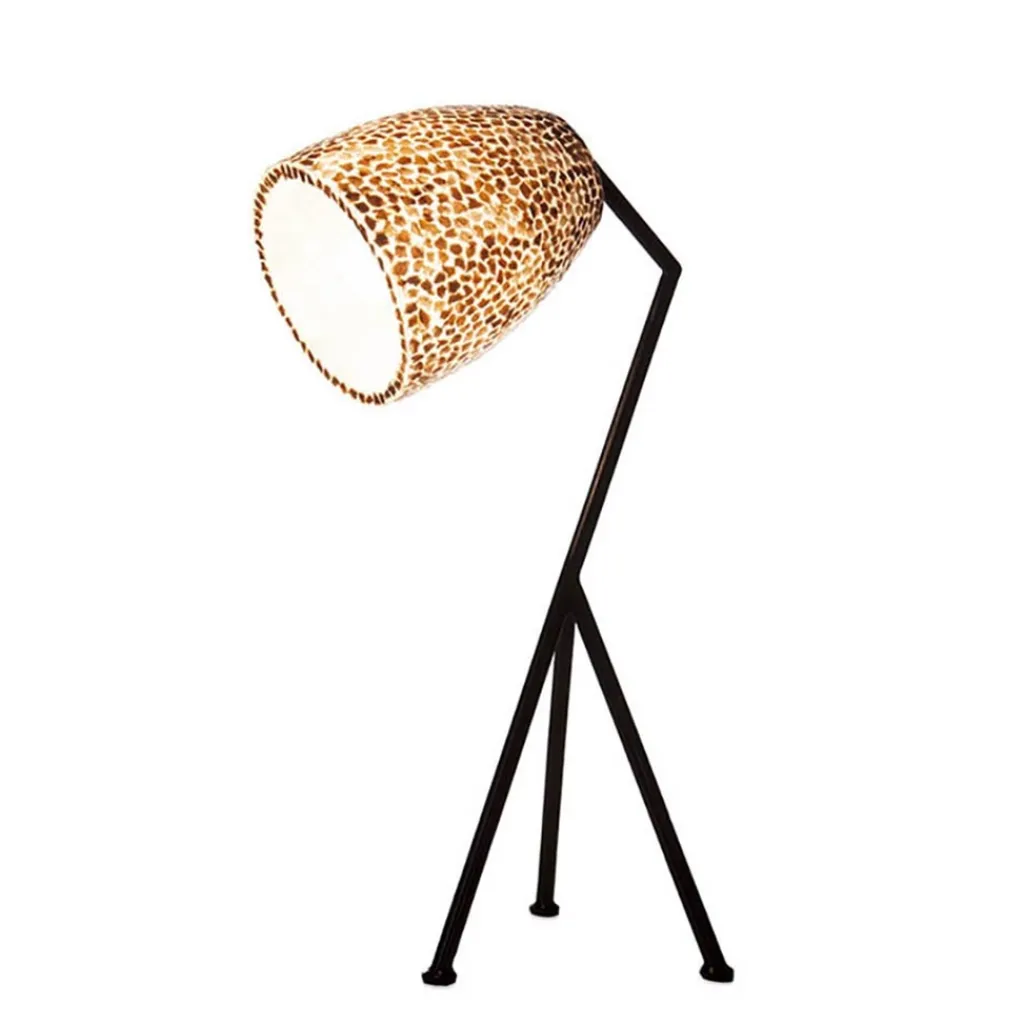 Straluma Tafellamp driepoot zwart/schelpen gold> Schelpenlampen|Woonkamerlampen