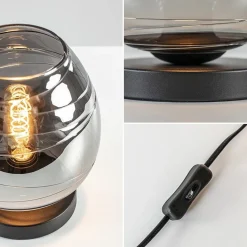 Straluma Tafellamp Fantasy laag zwart + smoke glas></noscript> Tafellampen|Industriële Verlichting