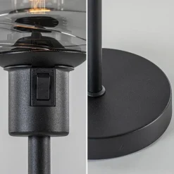 Straluma Tafellamp Fantasy op stang zwart + smoke glas></noscript> Tafellampen|Luxe Verlichting