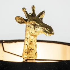 Straluma Tafellamp Giraffe groot antiek brons met velvet zwarte kap></noscript> Light and Living|Woonkamerlampen