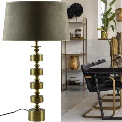 Straluma Tafellamp Gody antiek brons exclusief kap></noscript> Tafellampen|Lampenvoeten