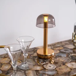 Straluma Tafellamp Humble Two goud/smoke oplaadbaar></noscript> Tafellampen|Keukenverlichting