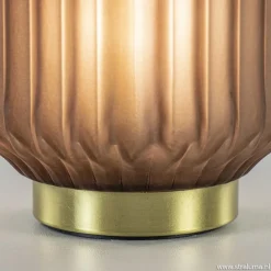 Straluma Tafellamp Ivot mat koffie met messing op batterij><noscript><img width=