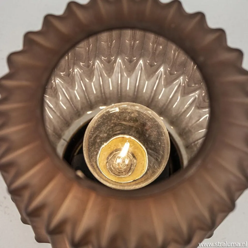 Straluma Tafellamp Ivot mat koffie met messing op batterij> Tafellampen|Light and Living