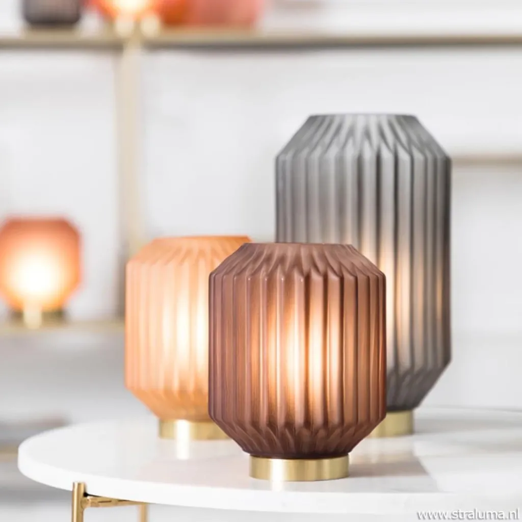 Straluma Tafellamp Ivot op batterij mat blauw groot> Tafellampen|Light and Living