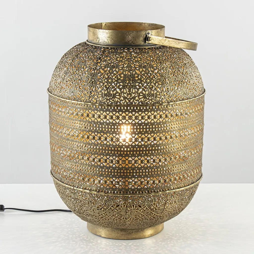 Straluma Tafellamp lantaarn goud groot Oriental> Woonkamerlampen|Slaapkamerlampen