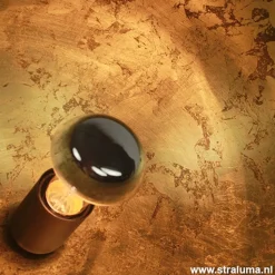 Straluma Tafellamp Larino gunmetal/goldleaf 30cm></noscript> Woonkamerlampen|Slaapkamerlampen