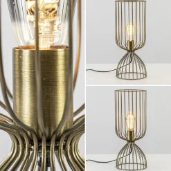 Straluma Tafellamp Lazar van Light and Living antiek brons draad></noscript> Draadlampen|Light and Living