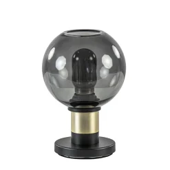 Straluma Tafellamp Lazise 15cm zwart/smoke/goud> Tafellampen|Klassieke Verlichting