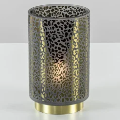 Straluma Tafellamp Leopard op batterij donker grijs met goud> Tafellampen|Light and Living