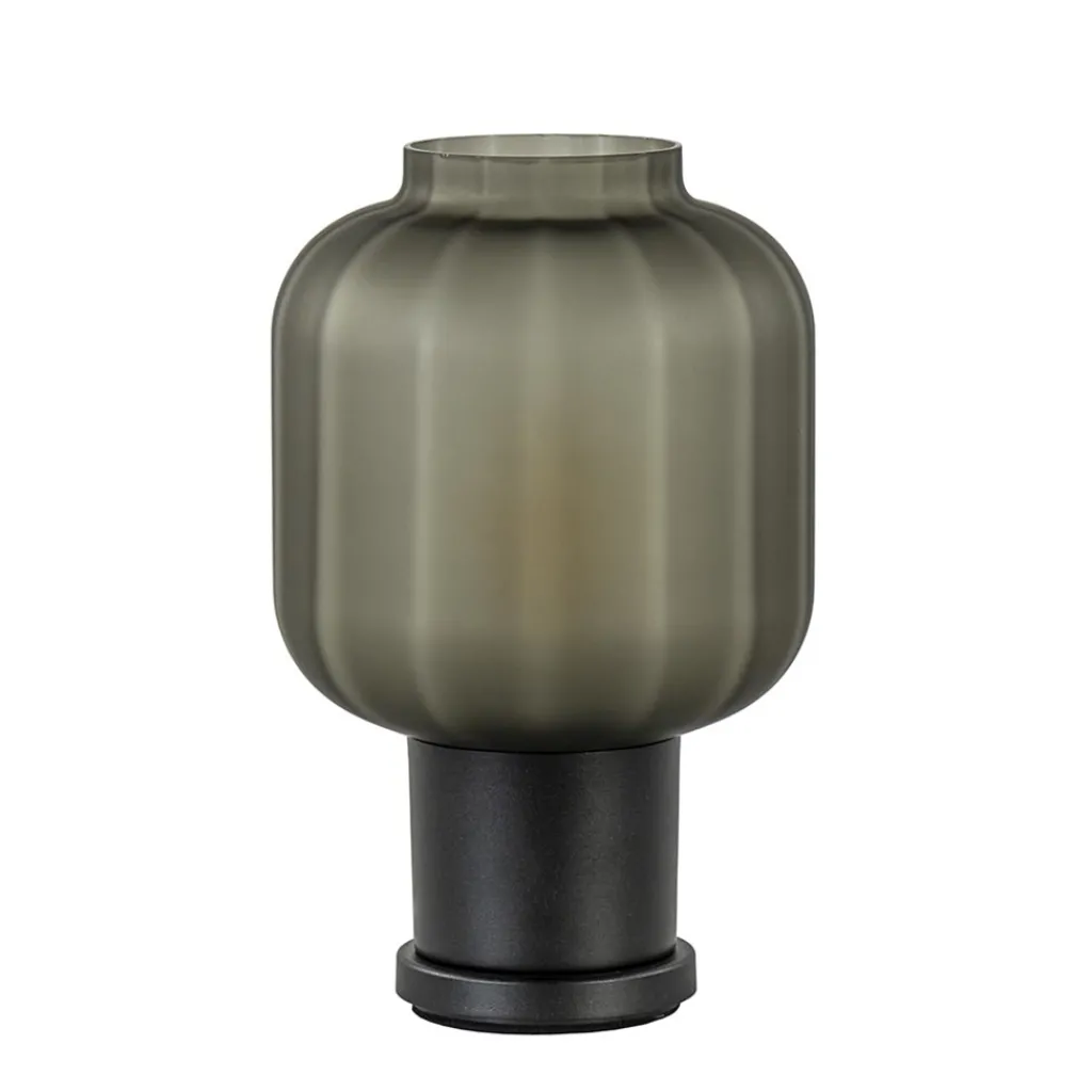 Straluma Tafellamp Lett zwart met mat smoke glas> Tafellampen|Design Verlichting
