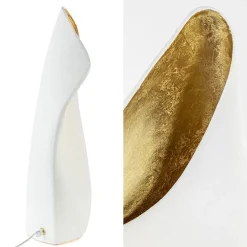 Straluma Tafellamp mat wit met goldleaf groot></noscript> Tafellampen|Decoratieve Verlichting