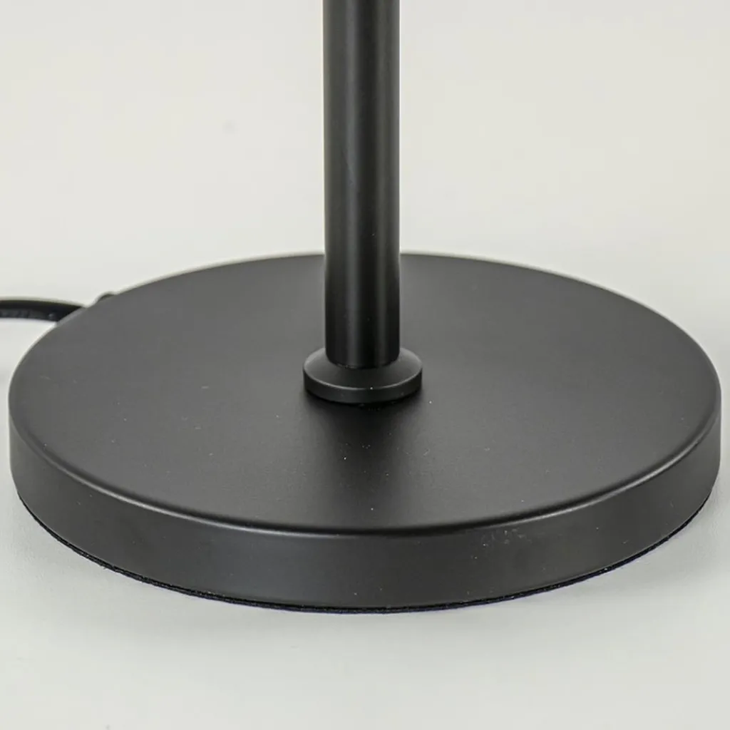 Straluma Tafellamp mat zwart met 20 cm smoke glazen bol> Tafellampen|Luxe Verlichting