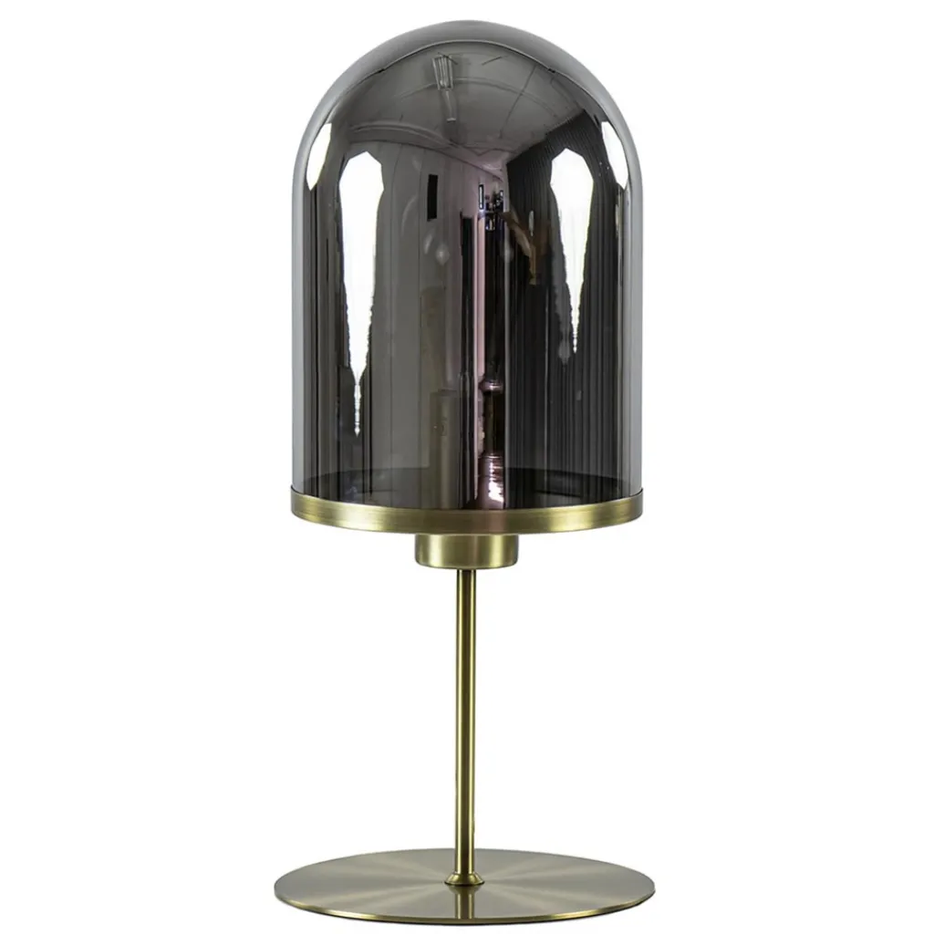 Straluma Tafellamp Maverick antiek brons met smoke glas> Tafellampen|Light and Living