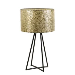 Straluma Tafellamp metaal met schelpen kap> Schelpenlampen|Woonkamerlampen