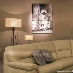 Straluma Tafellamp metaal met schelpen kap></noscript> Schelpenlampen|Woonkamerlampen