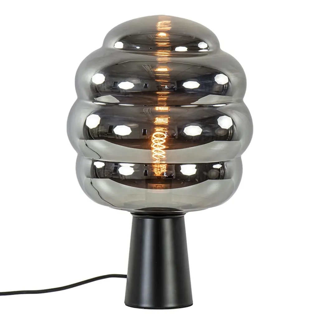 Straluma Tafellamp Misty zwart + titanium glas> Tafellampen|Light and Living