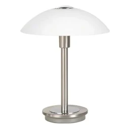 Straluma Tafellamp nikkel touchdimmer slaapkamer> Nachtkastlampen|Touch Lampen