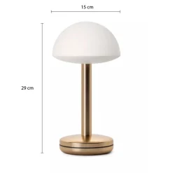 Straluma Tafellamp op accu gold/frosted IP65> Buitenlampen|Tafellampen