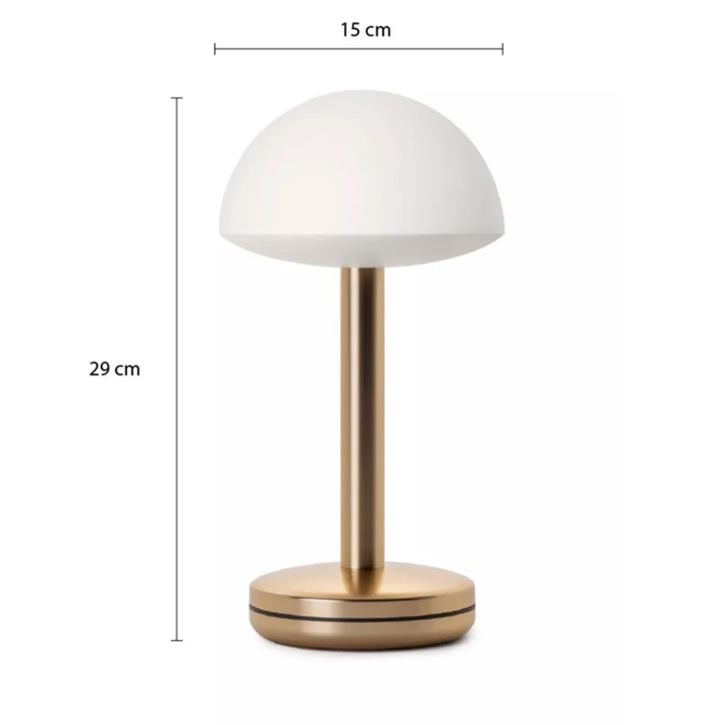 Straluma Tafellamp op accu gold/frosted IP65> Buitenlampen|Tafellampen