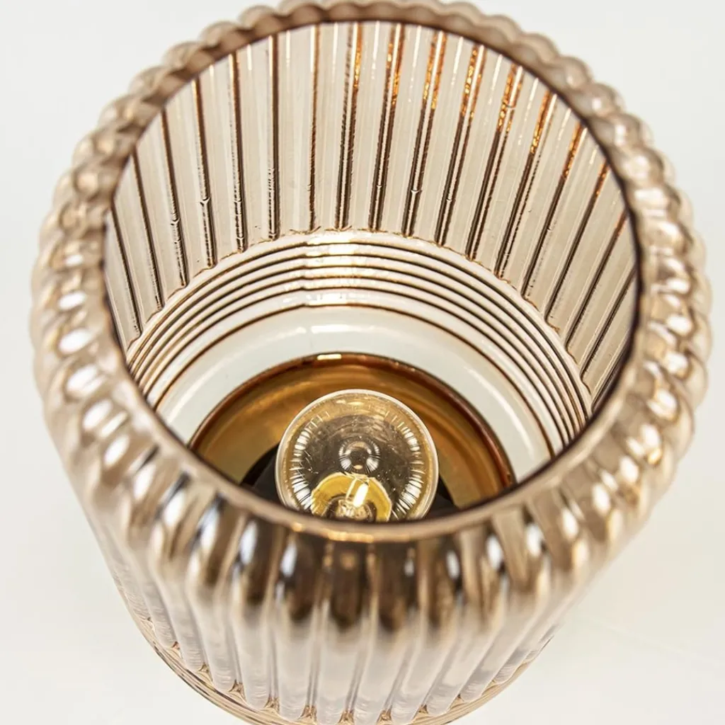 Straluma Tafellamp op batterij Lipa amber glas> Light and Living|Woonkamerlampen