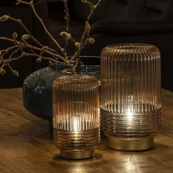 Straluma Tafellamp op batterij Lipa amber glas><noscript><img width=
