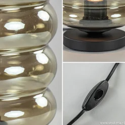 Straluma Tafellamp Quinto cilinder rib smoke/zw></noscript> Tafellampen|Industriële Verlichting