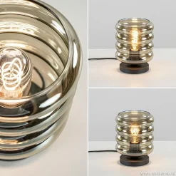 Straluma Tafellamp Quinto cilinder rib smoke/zw></noscript> Tafellampen|Industriële Verlichting