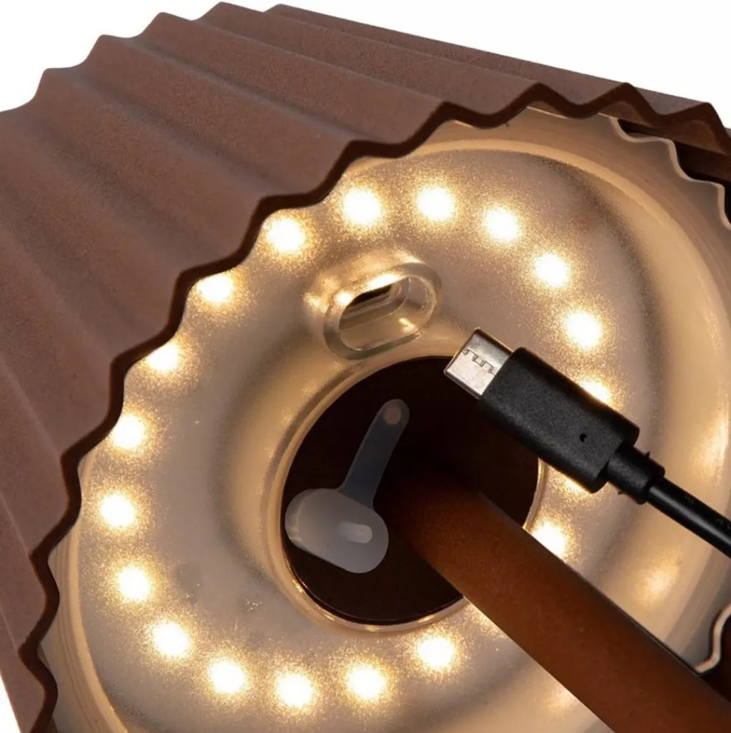 Straluma Tafellamp roest bruin oplaadbaar inclusief LED IP54> Tafellampen|Buitenlampen