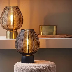 Straluma Tafellamp Suneko 34cm draad brons></noscript> Draadlampen|Light and Living