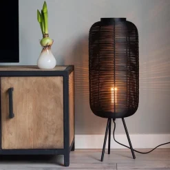 Straluma Tafellamp Tomek zwart draad 3-poot 70cm></noscript> Draadlampen|Light and Living