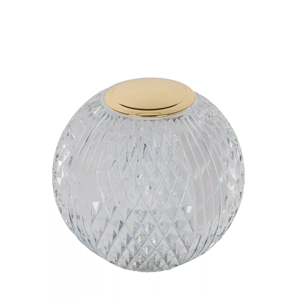 Straluma Tafellamp transparant/goud oplaadbaar en dimbaar> Tafellampen|Tienerkamerlampen