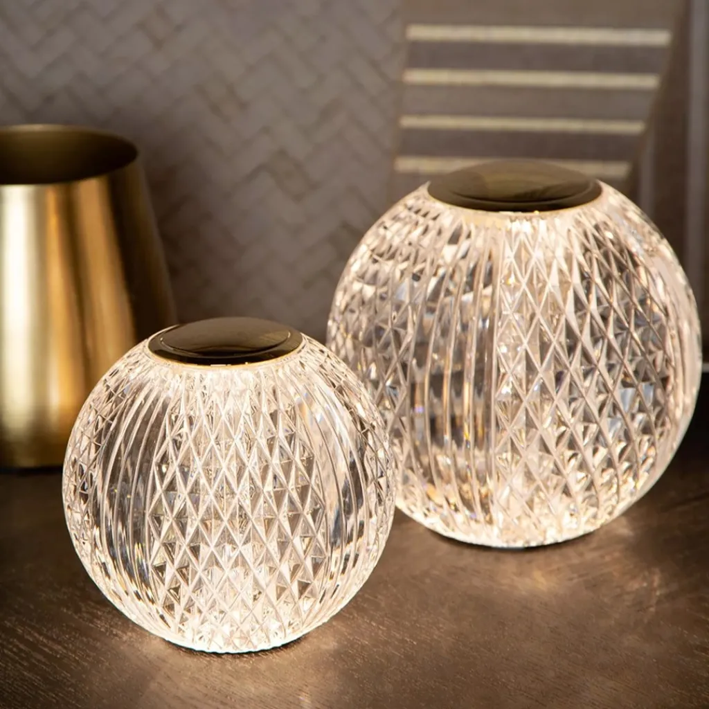 Straluma Tafellamp transparant/goud oplaadbaar en dimbaar> Tafellampen|Tienerkamerlampen