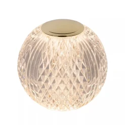 Straluma Tafellamp transparant/goud oplaadbaar> Tafellampen|LED Tafellampen